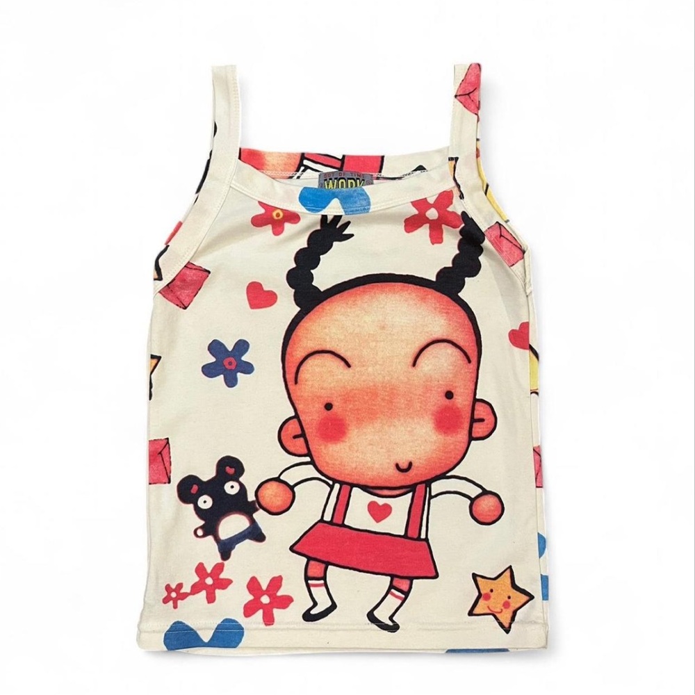 Cute 90s Graphic Tee with Cartoon Design